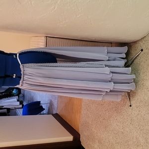 Silver chiffon belly dance skirt Medium-Large